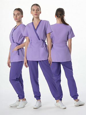 Костюм женский Симпл-001 (тк.Смесовая,120) MedLine, фиолетовый/сирень MedLine в Нижневартовске