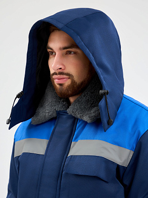 Костюм зимний Квайл-Ультра-2 СОП (тк.Смесовая,210) п/к, т.синий/васильковый
