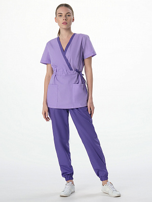 Костюм женский Симпл-001 (тк.Смесовая,120) MedLine, фиолетовый/сирень MedLine в Нижневартовске 1