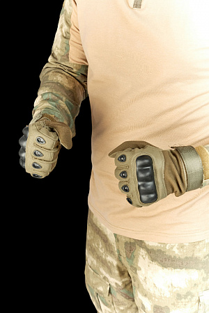 Перчатки тактические с пальцами АЛЬФА (ХАКИ)-К Fantom Force в Нижневартовске 1