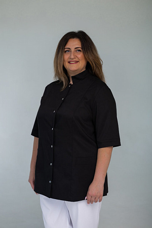 Блуза на кнопках PLUS SIZE, черная  в Нижневартовске 3